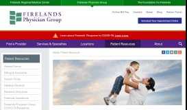 
							         Patient Resources – Firelands Physician Group								  
							    