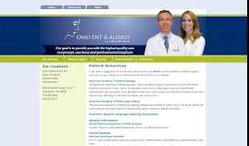 
							         Patient Resources for Ohio ENT & Allergy								  
							    