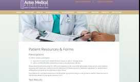 
							         Patient Resources & Forms - Acton MedicalActon Medical								  
							    