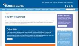 
							         Patient Resources | Harbin Clinic								  
							    