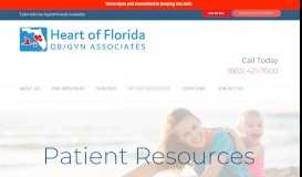 
							         Patient Resources | Heart of Florida OB/GYN - Davenport, Winter Haven								  
							    