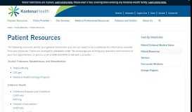 
							         Patient Resources - Kootenai Health								  
							    