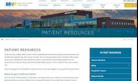 
							         Patient Resources | Major Health Partners								  
							    