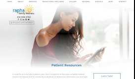 
							         Patient Resources - Medical Information - Rapha Family Wellness								  
							    