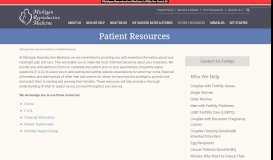 
							         Patient Resources | Michigan Reproductive Medicine								  
							    