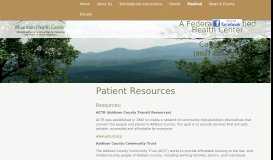 
							         Patient Resources - Mountain Health Center								  
							    