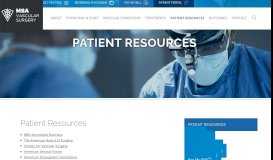 
							         Patient Resources - Msa Vascular								  
							    