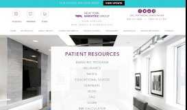 
							         Patient Resources - New York Bariatric Group								  
							    