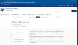 
							         Patient Resources | North Suburban								  
							    
