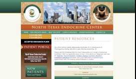 
							         Patient Resources - North Texas Endocrine Center								  
							    