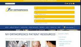 
							         Patient Resources - NY Orthopedics								  
							    