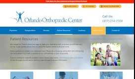 
							         Patient Resources | Orlando Orthopaedic Center								  
							    