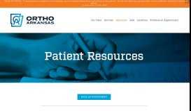 
							         Patient Resources — OrthoArkansas								  
							    