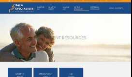 
							         Patient Resources - Pain Specialists of Southern Oregon								  
							    