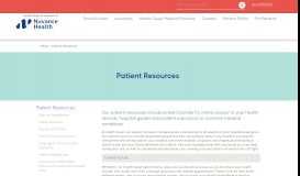 
							         Patient Resources | Patient Resources - Health Quest								  
							    