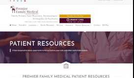 
							         Patient Resources - Premier Family Medical								  
							    