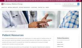 
							         Patient Resources - Providence Medical Group								  
							    