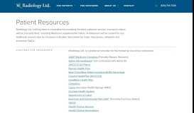 
							         Patient Resources - Radiology Ltd.								  
							    