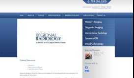 
							         Patient Resources - Regional Radiology								  
							    