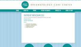 
							         Patient Resources | Rheumatology Care Center								  
							    