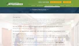 
							         Patient Resources | Shady Grove Orthopaedics | Rockville and ...								  
							    