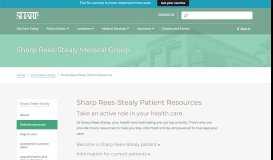 
							         Patient Resources - Sharp Rees-Stealy - San Diego - Sharp HealthCare								  
							    