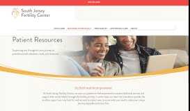 
							         Patient Resources - South Jersey Fertility Center								  
							    