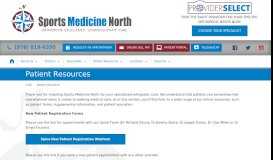 
							         Patient Resources | Sports Medicine North								  
							    