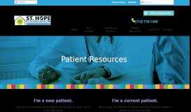 
							         Patient Resources | St. Hope Foundation								  
							    