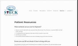 
							         Patient Resources - Steck Medical Group								  
							    