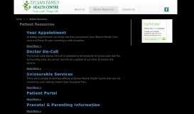 
							         Patient Resources - Sylvan Family Health Centre								  
							    