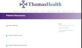 
							         Patient Resources - Thomas Memorial Hospital								  
							    