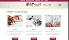 
							         Patient Resources - Urology Specialists of Georgia								  
							    