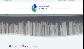 
							         Patient Resources | Victoria ENT								  
							    