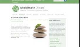 
							         Patient Resources - WholeHealth Chicago								  
							    