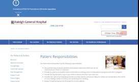 
							         Patient Responsibilities | Raleigh General Hospital								  
							    