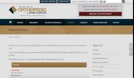 
							         Patient Reviews | Black Hills Orthopedic & Spine Center								  
							    