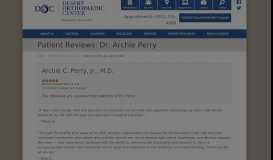 
							         Patient Reviews: Dr. Archie Perry | Desert Orthopaedic Center, Las ...								  
							    