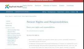 
							         Patient Rights and Responsibilities | Quality & Safety - Bayfront Health								  
							    
