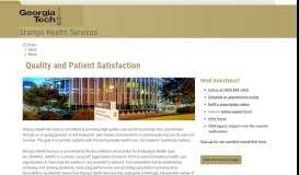
							         Patient Satisfaction | Stamps Health Services | Georgia Tech | Atlanta ...								  
							    