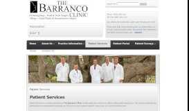 
							         Patient Services | Barranco Clinic								  
							    