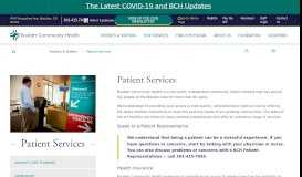 
							         Patient Services | Boulder Community Health								  
							    