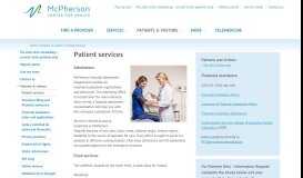 
							         Patient services | McPherson Hospital								  
							    