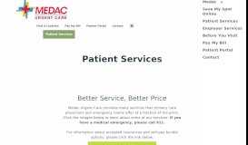 
							         Patient Services | Medac Health | Urgent Care								  
							    