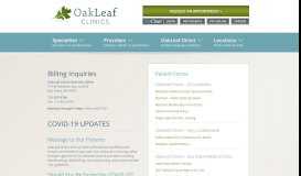 
							         Patient Services | OakLeaf Clinics								  
							    
