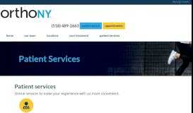 
							         Patient services - OrthoNY								  
							    