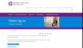 
							         Patient Sign-In - Brown & Toland Physicians								  
							    
