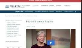 
							         Patient Success Stories | Grandview Medical Center | Birmingham, AL								  
							    