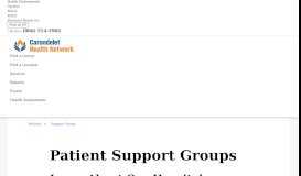 
							         Patient Support and Information Services - Carondelet Health Network								  
							    
