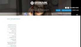 
							         Patient Support - Crystal Clinic Orthopaedic Center								  
							    
